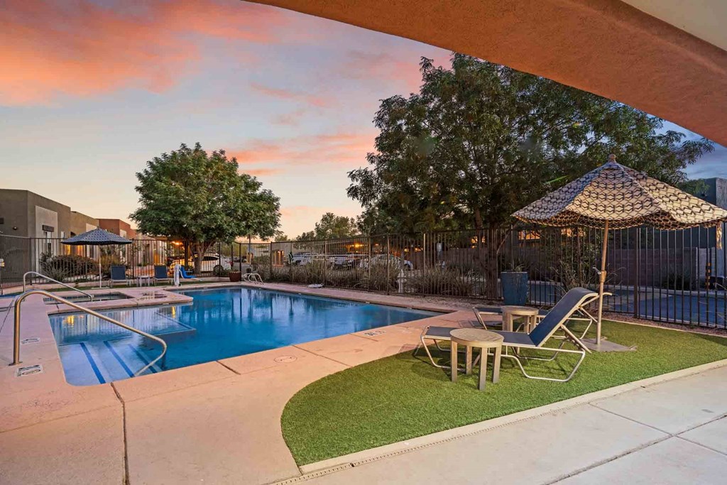 Pool at Avilla River Apartments in Tucson Arizona