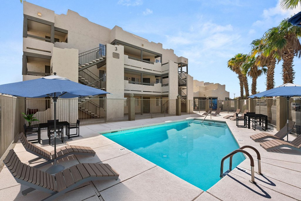 Pool at Silver Cliffs Apartments in Bullhead City Arizona