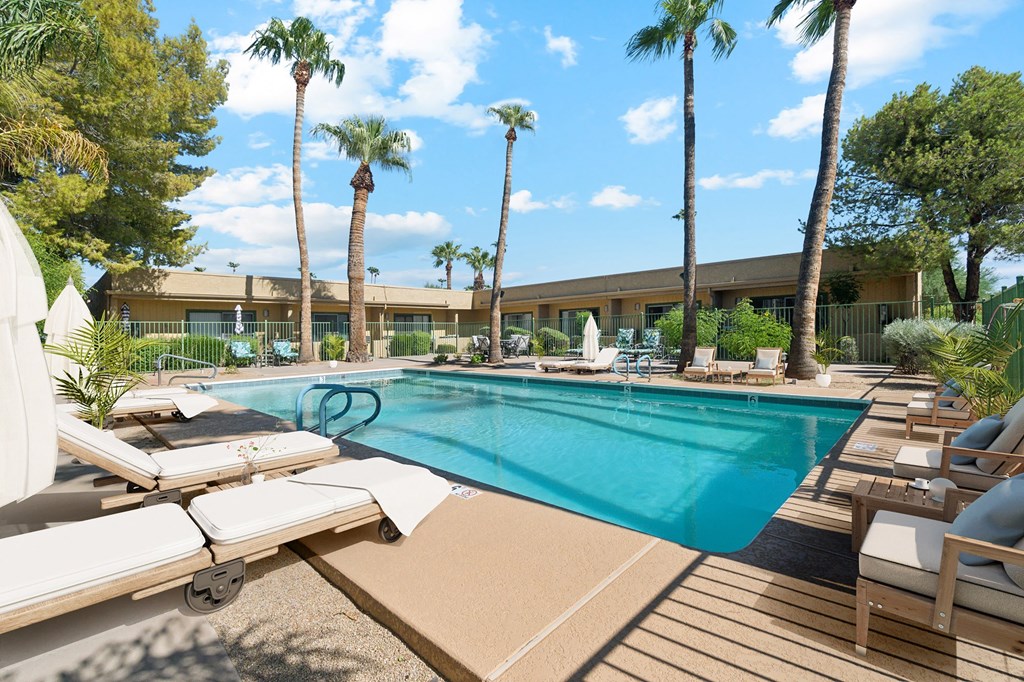 Pool at SunVilla Apartments in Mesa Arizona Sept
