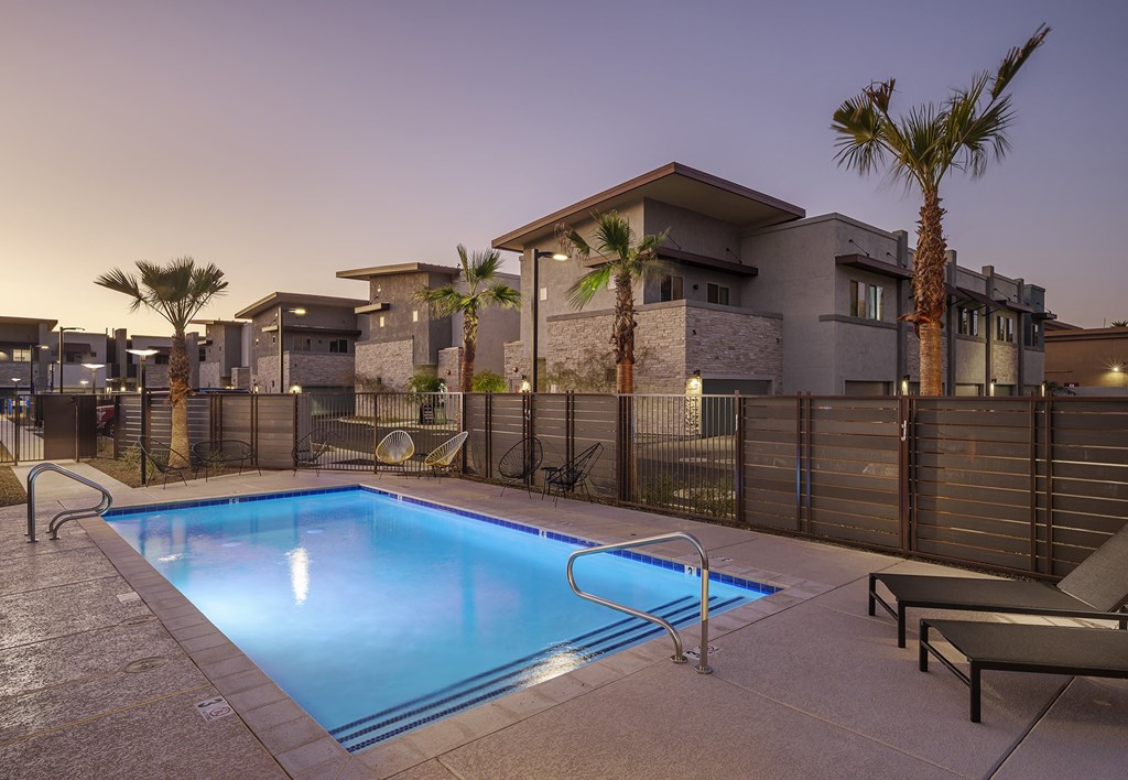 Pool at The Carson Townhomes in Downtown GIlbert Arizona