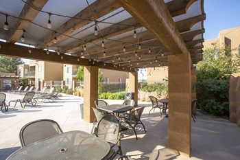 Pool patio at Tierra Pointe Apartments in Albuquerque NM October 2020 (2) - Photo Gallery 57