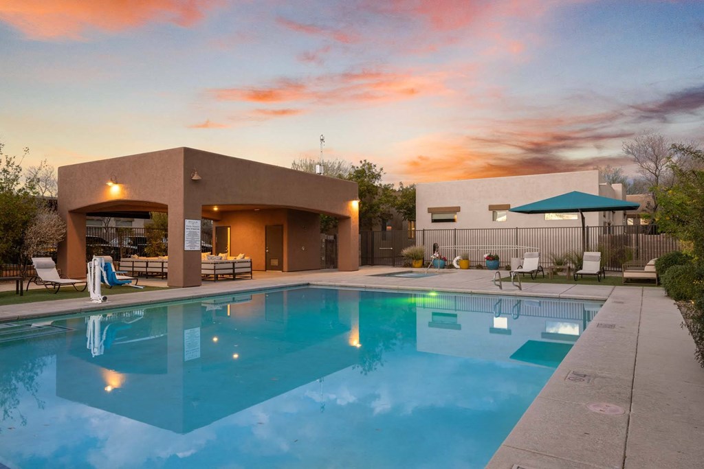 Pool with Cabana at Avilla Preserve Apartment Homes in Tucson Arizona