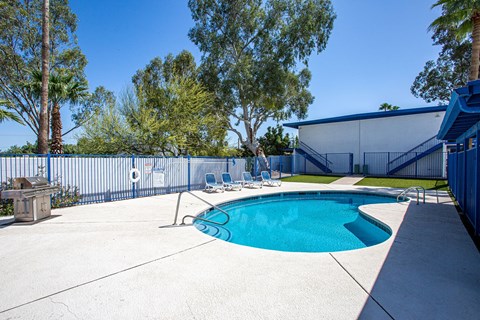 Pool with Grill at University Manor Apartments in Tucson Arizona