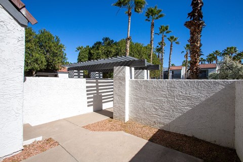 Private Entrance Patio at Townhomes on the Park in Phoenix Arizona 2023