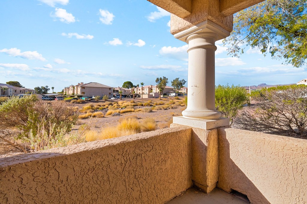 Private Patio at Stone Ridge Apartments in Bullhead City Arizona