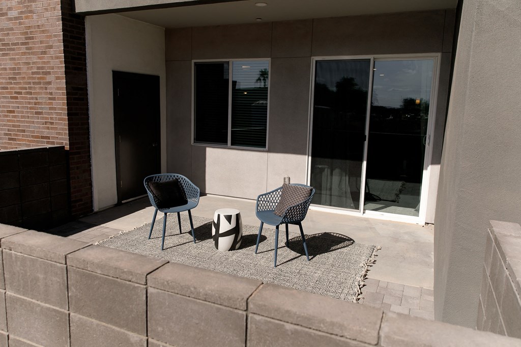 Private Patio at The Aster at Mountain Vista Apartments in Mesa Arizona