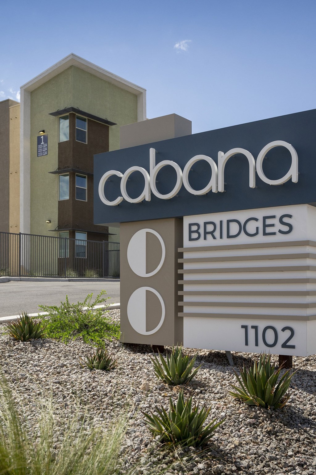 Property Sign at Cabana Bridges Apartments in Tucson Arizona