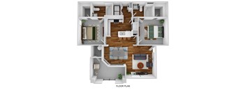 2 Bedroom 2 Bathroom at La Borgata Apartments