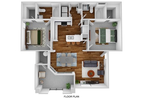 2 Bedroom 2 Bathroom at La Borgata Apartments