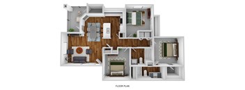 3 Bedroom 2 Bathroom at La Borgata Apartments