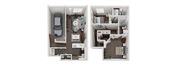 San Vicente 2 Bedroom Floorplan
