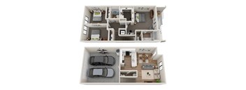 Three Bedroom Two and a Half Bath