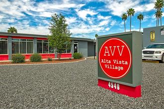 Signage at Alta Vista Village Apartments in Tucson AZ August 2020