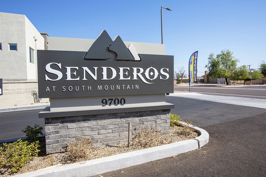 Signage at Senderos at South Mountain in Phoenix AZ September 2020