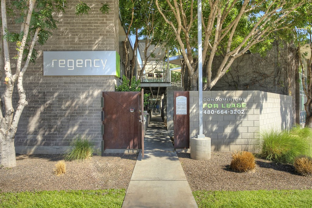 Signage at The Regency Apartments in Tempe AZ Nov 2020