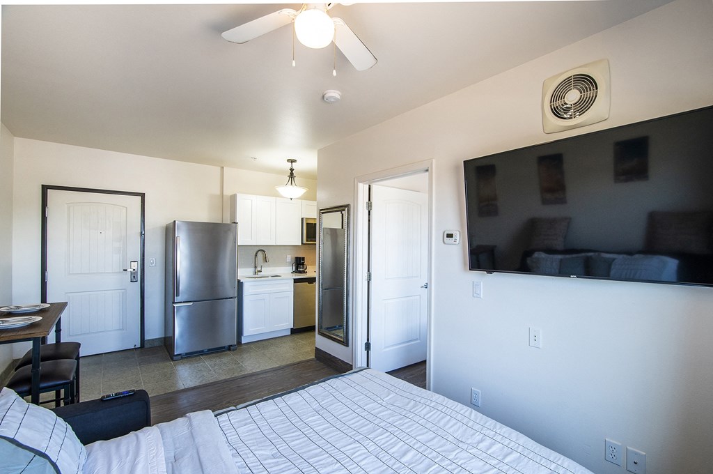 Sleeper sofa at The Vistas Apartments