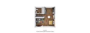 Studio Floorplan image at The Continental Apartments