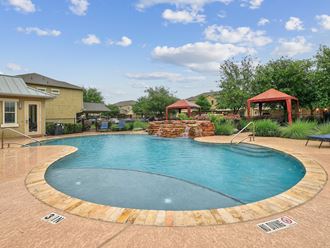 Swimming Pool at Links at Forest Creek Apartments in Round Rock Texas June 2021