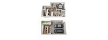 One Bedroom One Bathroom Townhome at The Ashley