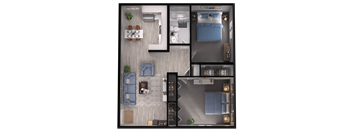 2 Bedroom Floorplan