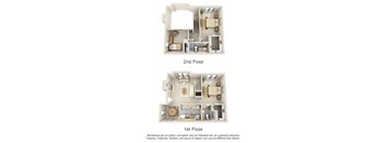 A diagram shows the layout of a two-story apartment.