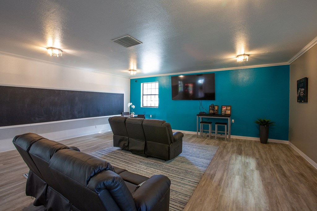 Theatre room at Whispering Sands Apartments in Albuquerque