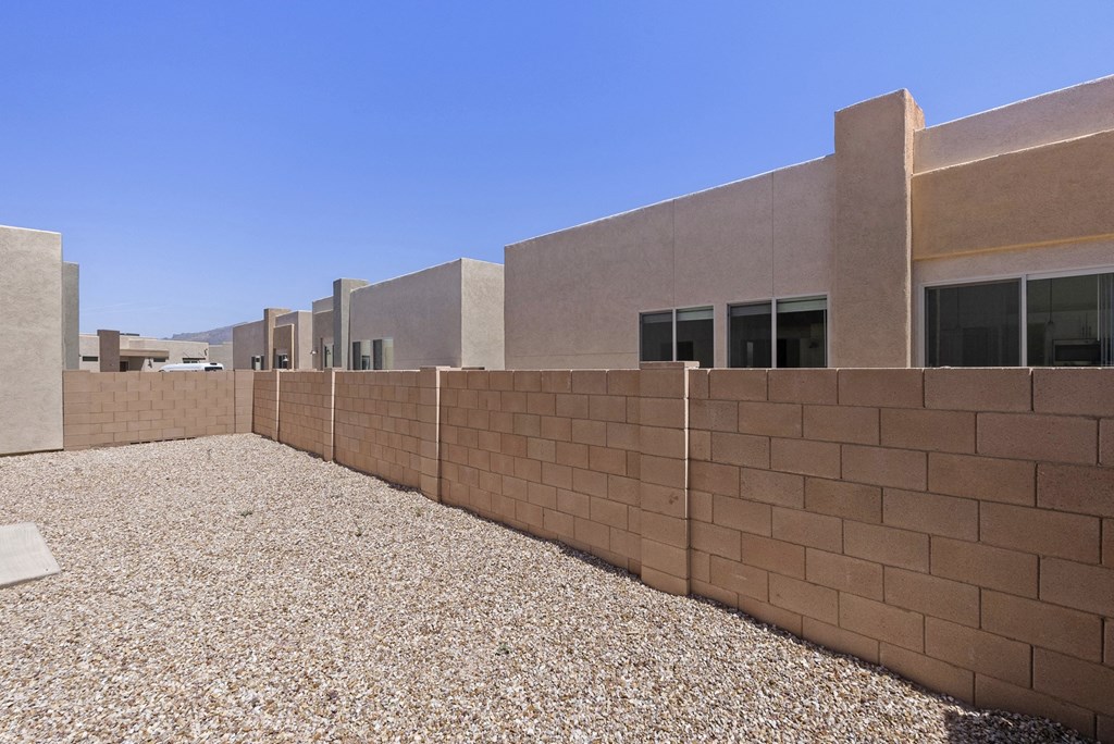 Three Bedroom Backyard at Casitas Catalina Apartments in Tucson