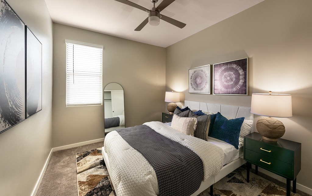 Three Bedroom Bedroom Two at The Ashley Townhomes in Chandler Arizona