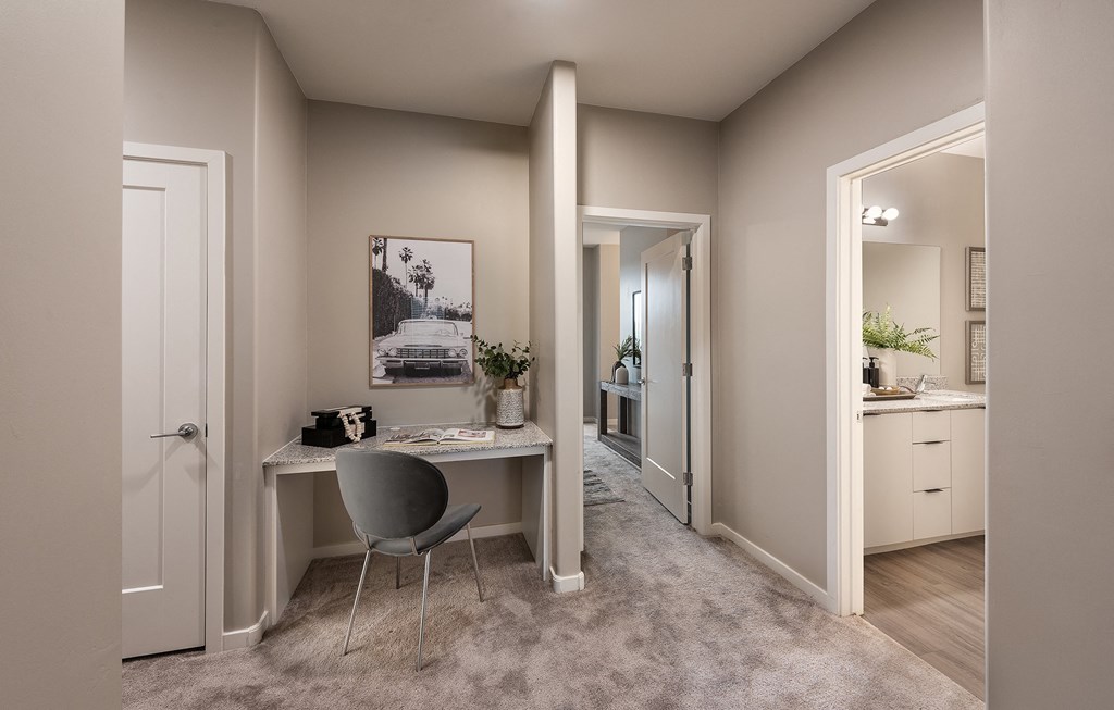 Three Bedroom Built in Desk Area at The Ashley Townhomes in Chandler Arizona