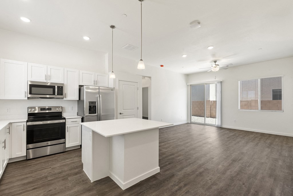 Three Bedroom Common Area at Casitas Catalina Apartments in Tucson