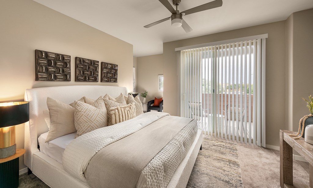 Three Bedroom Master Bedroom at The Ashley Townhomes