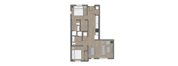 2B x 2B 2nd Ave Commons Floor Plan