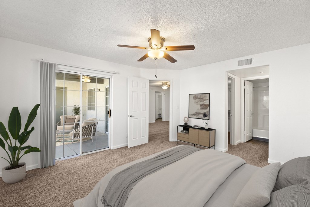Bedroom at Silver Cliffs Apartments in Bullhead City Arizona