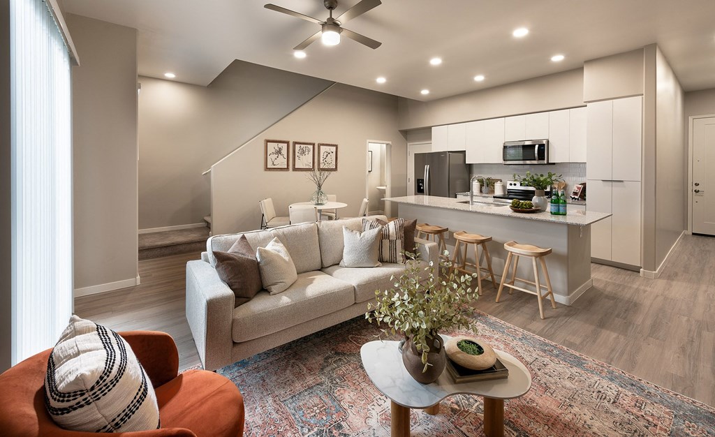 Two Bedroom Common Area at The Ashley Townhomes