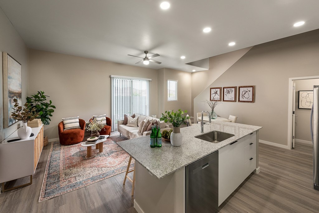 Two Bedroom Common Area at The Ashley Townhomes