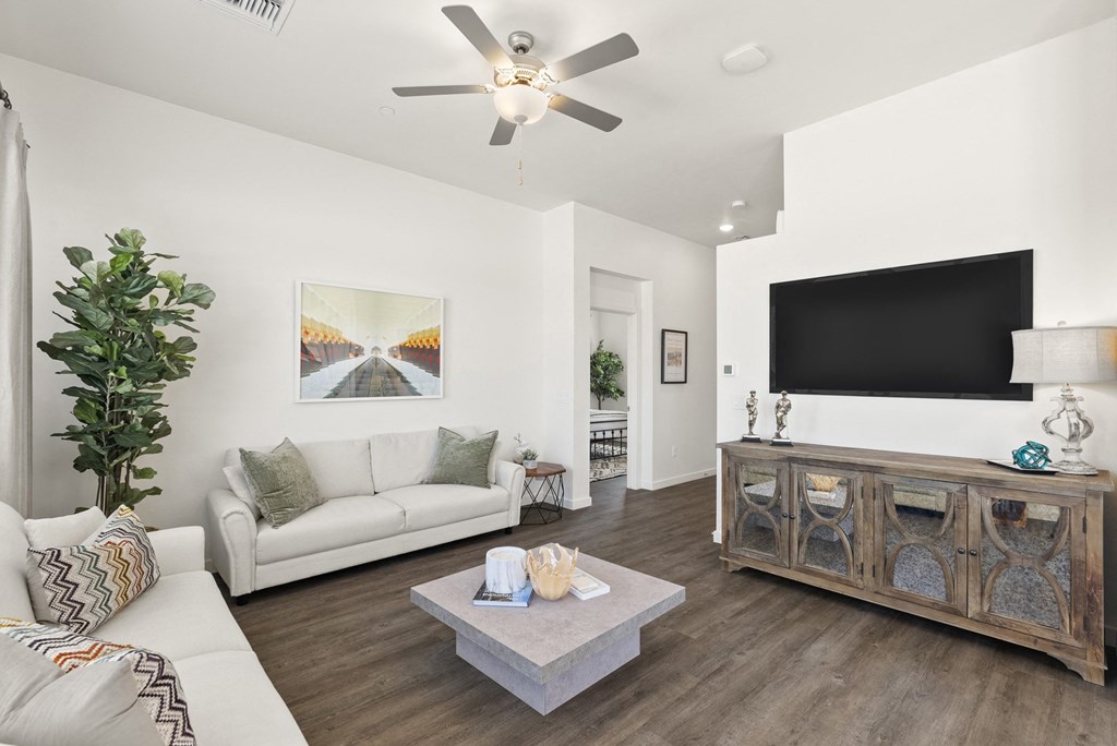 Two Bedroom Living Room of Casitas Catalina Apartments in Tucson