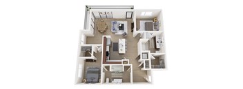 a floor plan of a two bedroom apartment