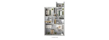 Two Bedroom Floorplan Master at University Park