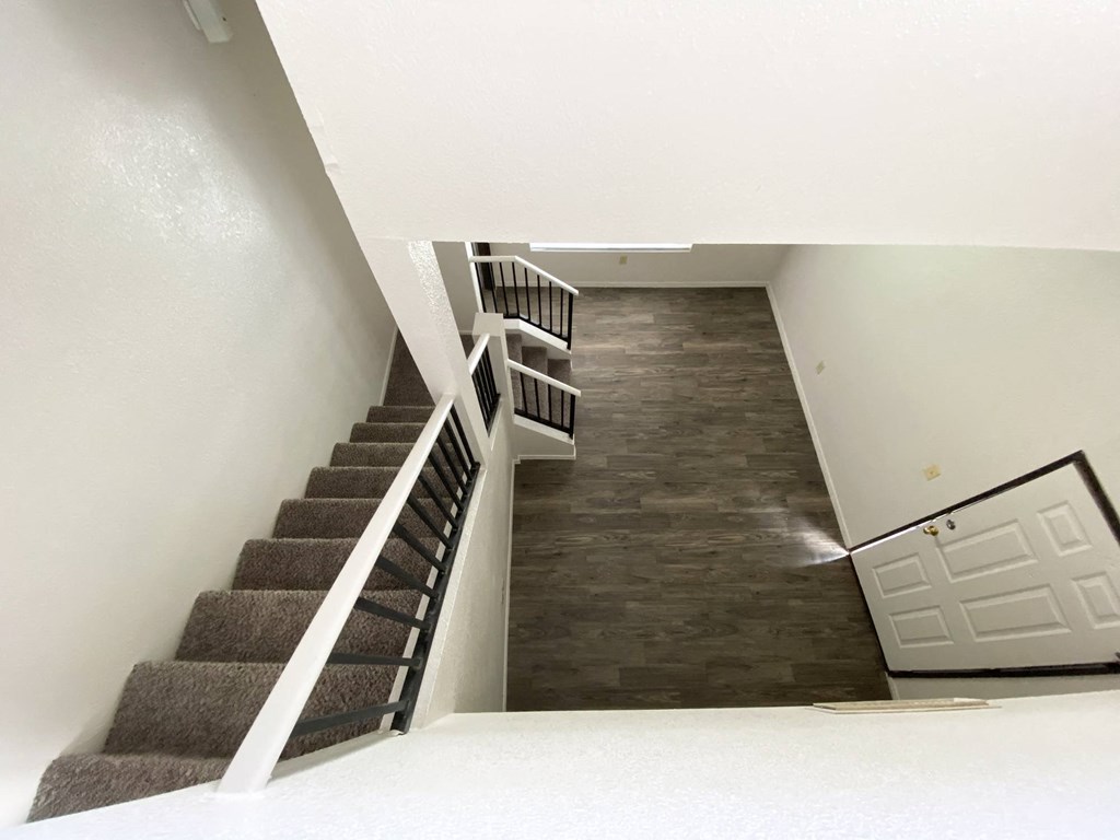 Upstairs view at University West Apartments in Flagstaff AZ April 2021