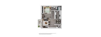 One Bedroom Floorplan at Villa Esperanza