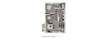Two Bedroom Floorplan at Villa Esperanza