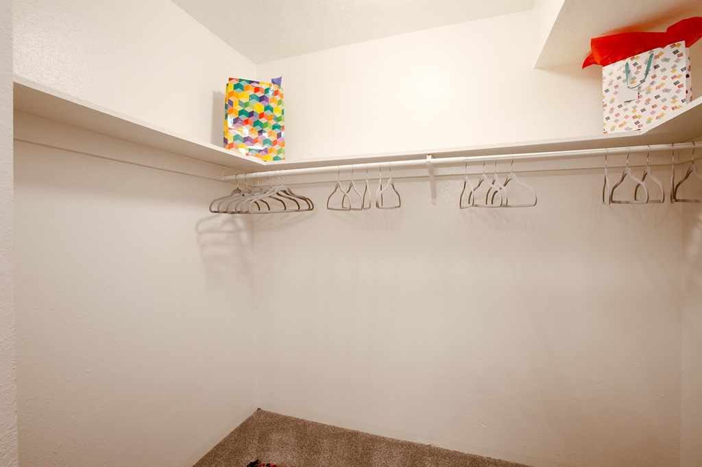Walk in Closet at The View at Catalina Apartments in Tucson Arizona