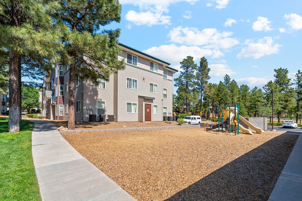 Walking Path and Playground at Pinehurst at Flagstaff in Flagstaff Arizona