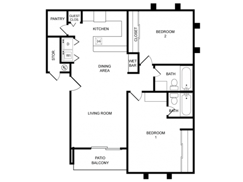 Two Bedroom Two Bath