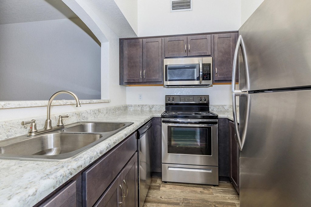 one bedroom Kitchen at Winterhaven Terrace Apartments in Tucson Arizona