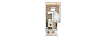 One Bedroom Floorplan