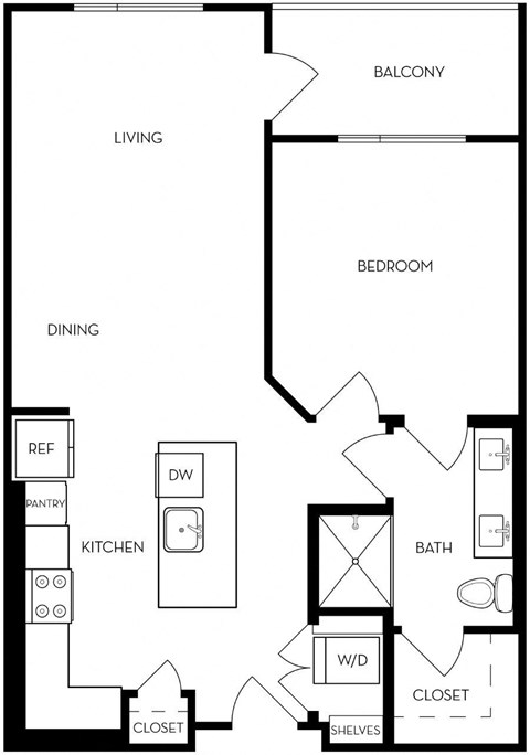 Floor plan image at Trovita Rio Apartments in Tempe, AZ