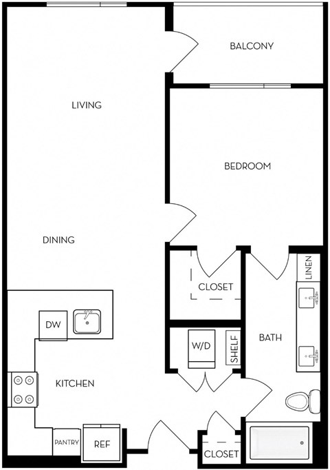 Floor plan image at Trovita Rio Apartments in Tempe, AZ