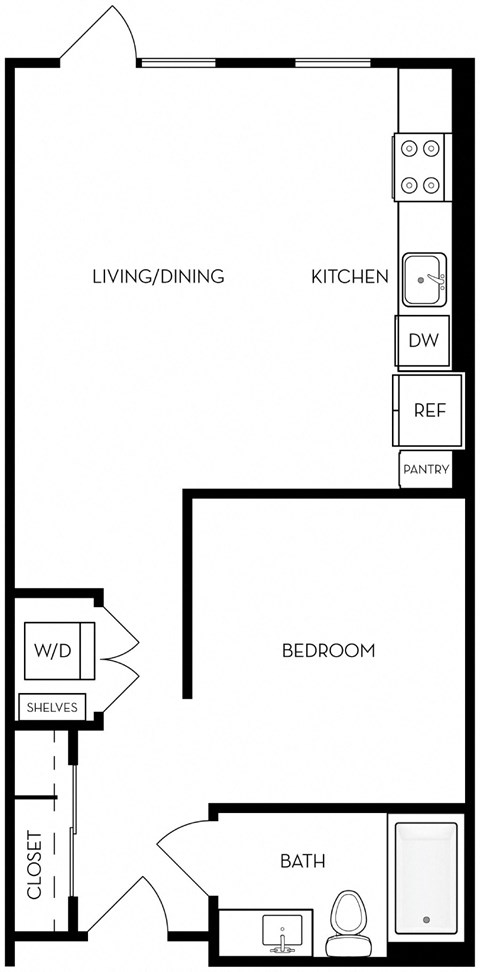 Floor plan image at Trovita Rio Apartments in Tempe, AZ