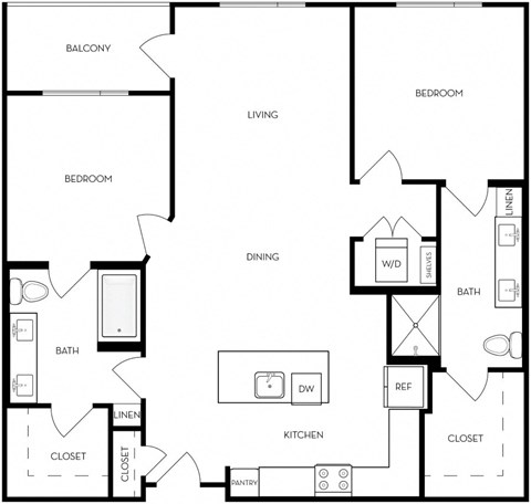 Floor plan image at Trovita Rio Apartments in Tempe, AZ